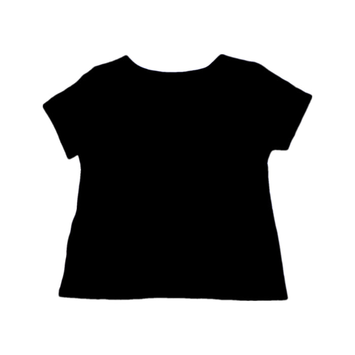 A Black Short Sleeve T Shirts from Comme Ca Ism in size 5T for girl. (Back View)