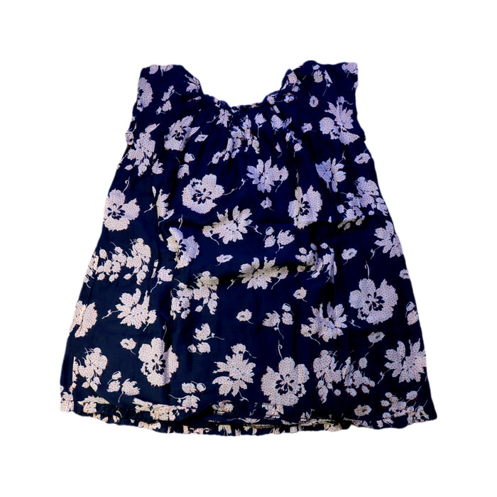 A Navy Sleeveless Dresses from Bonpoint in size 6T for girl. (Back View)