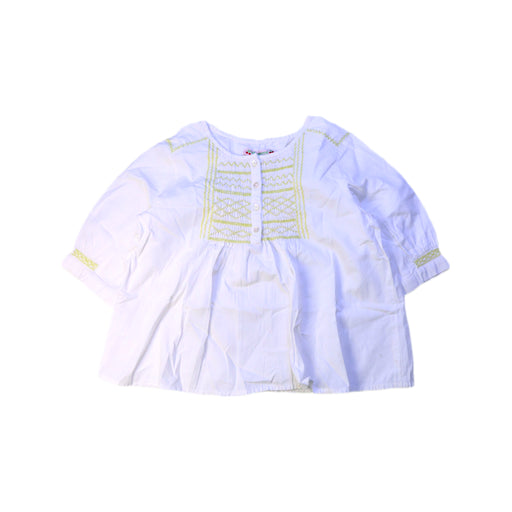 A White Long Sleeve Tops from Bonpoint in size 6T for girl. (Front View)