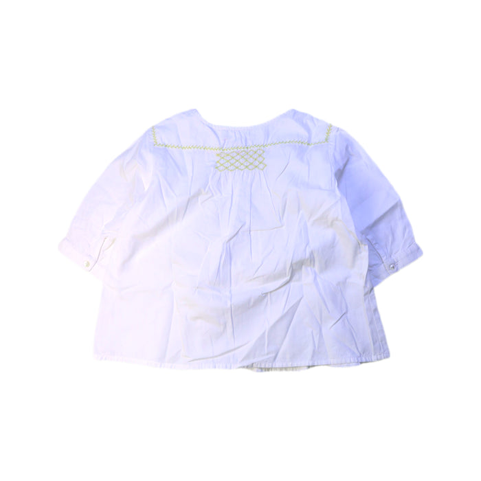 A White Long Sleeve Tops from Bonpoint in size 6T for girl. (Back View)