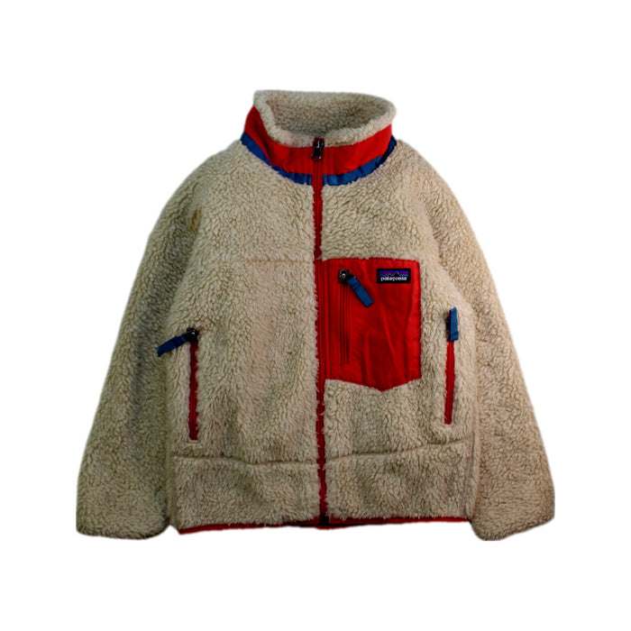 A Beige Puffer/Quilted Jackets from Patagonia in size 5T for neutral. (Front View)