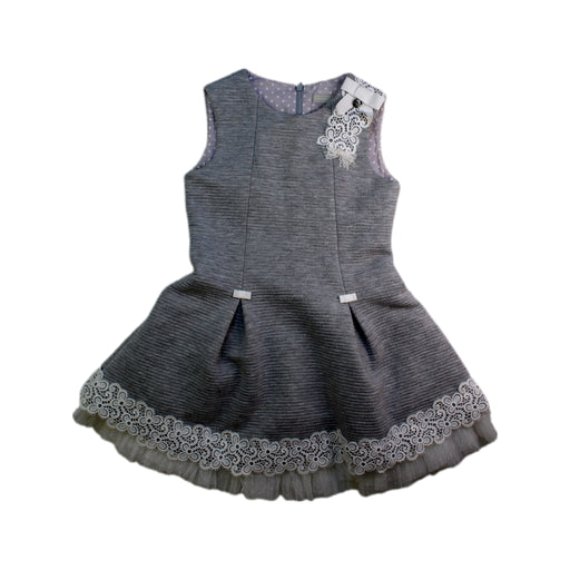 A Grey Sleeveless Dresses from Nicholas & Bears in size 6T for girl. (Front View)