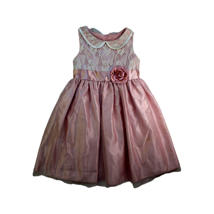 A Pink Sleeveless Dresses from My Princess Wear in size 6T for girl. (Front View)
