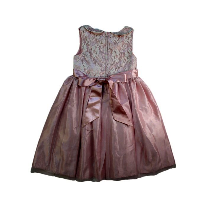 A Pink Sleeveless Dresses from My Princess Wear in size 6T for girl. (Back View)