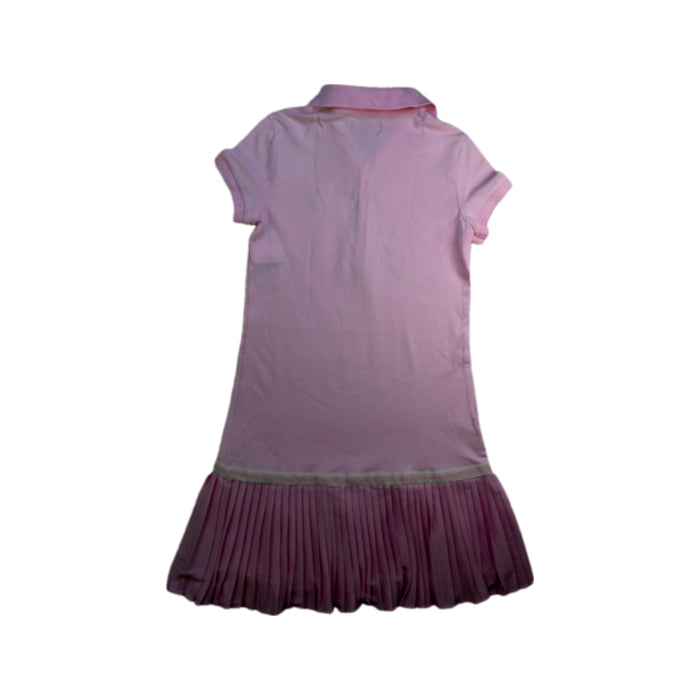 A Pink Short Sleeve Dresses from Polo Ralph Lauren in size 7Y for girl. (Back View)