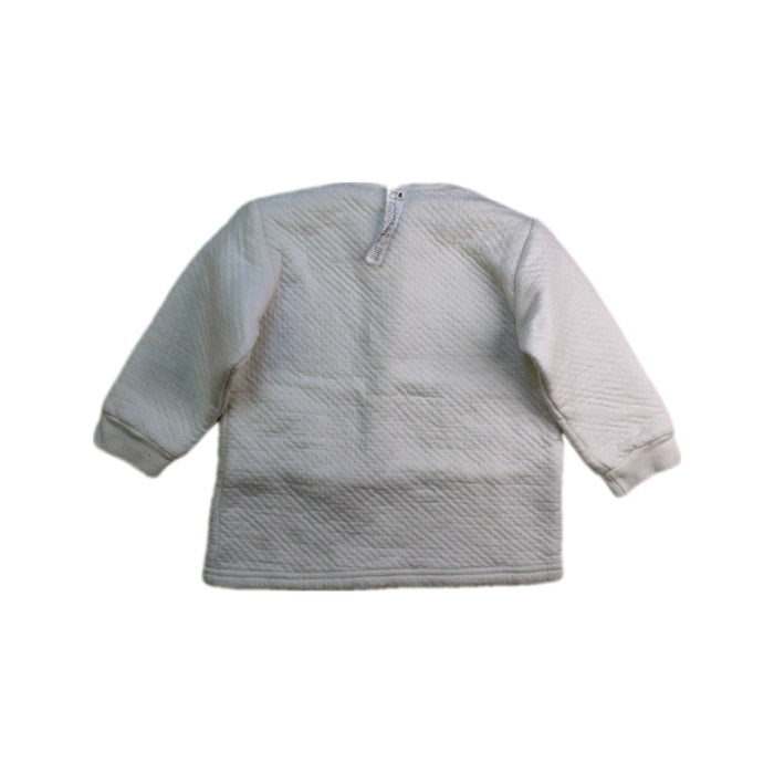 A White Long Sleeve Tops from Organic Mom in size 2T for neutral. (Back View)