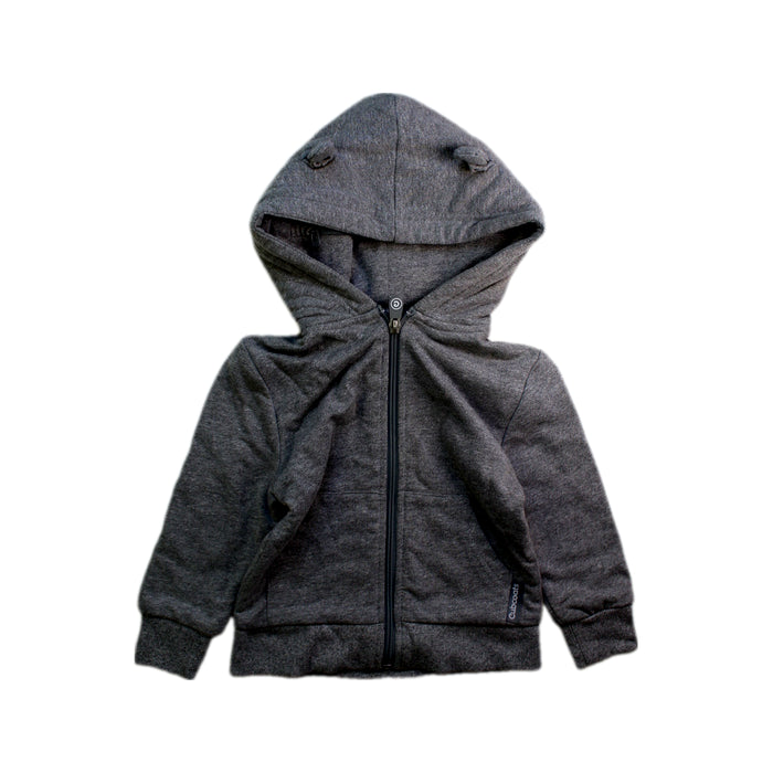 A Grey Zippered Sweatshirts from Cubcoats in size 2T for neutral. (Front View)