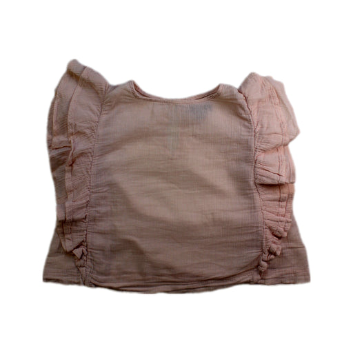 A Peach Sleeveless Tops from Emile et Ida in size 2T for girl. (Front View)