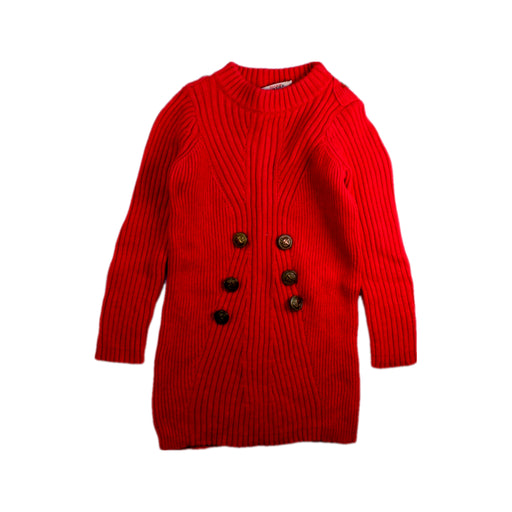 A Red Sweater Dresses from Junior Gaultier in size 4T for girl. (Front View)