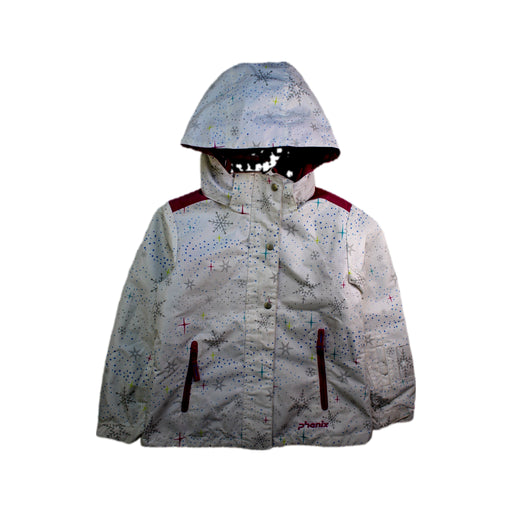 A White Ski Jackets from Phenix in size 5T for girl. (Front View)