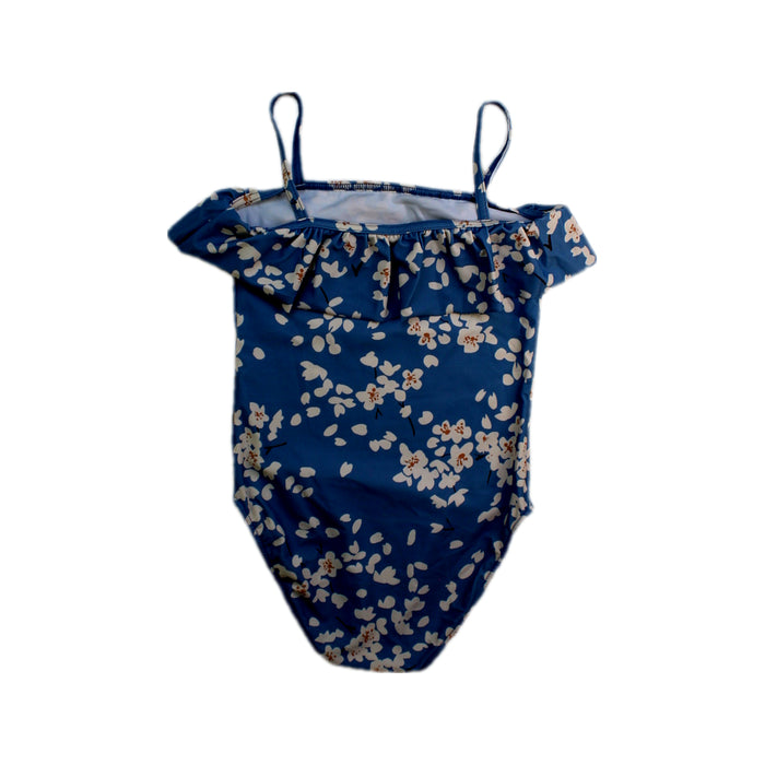 A Blue Swimsuits from Petit Bateau in size 6T for girl. (Back View)