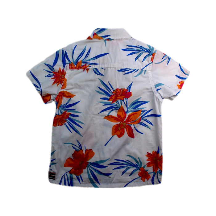 A White Short Sleeve Shirts from Quiksilver in size 4T for boy. (Back View)