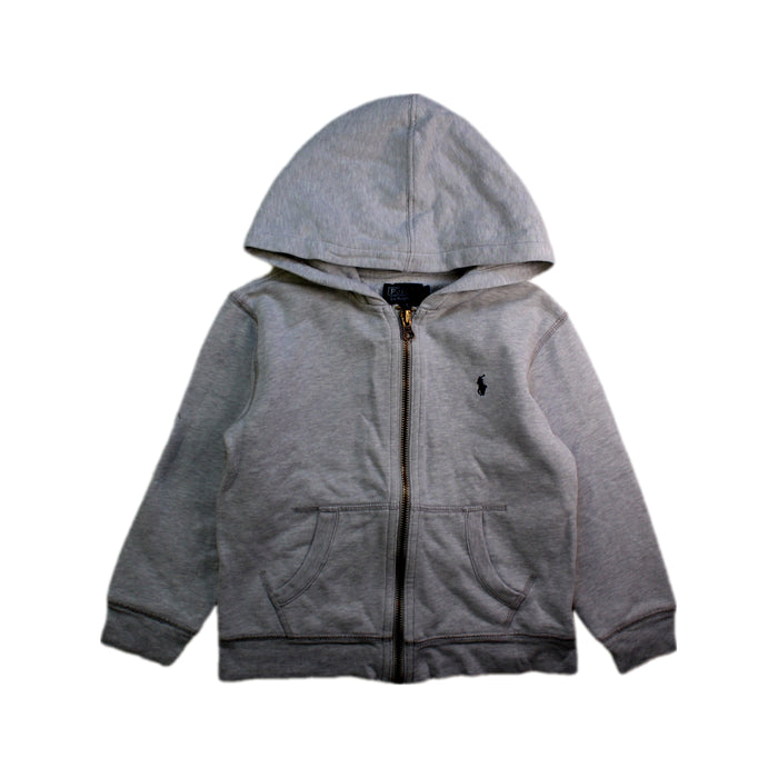 A Grey Zippered Sweatshirts from Polo Ralph Lauren in size 5T for neutral. (Front View)