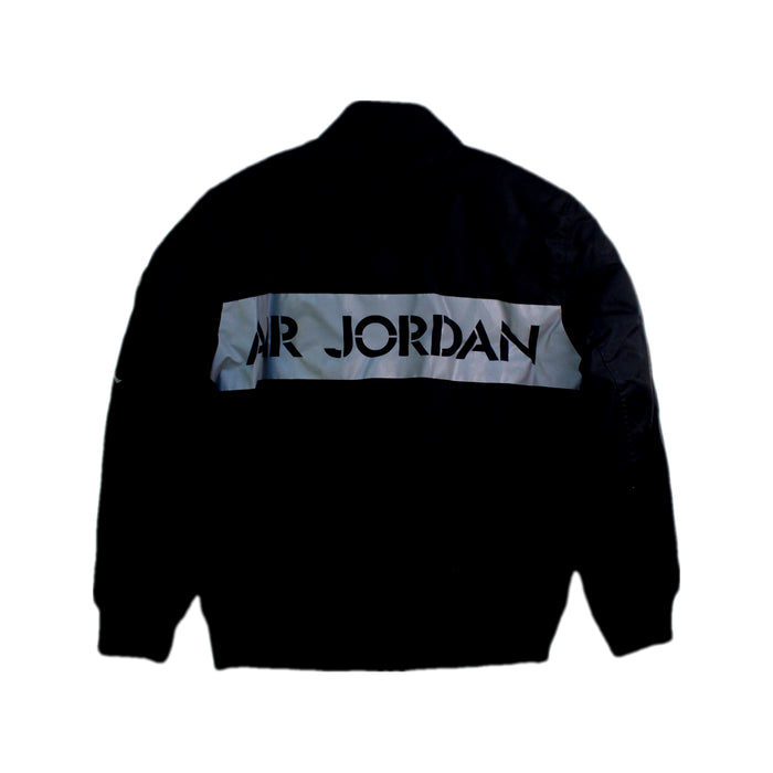 A Black Puffer/Quilted Jackets from Air Jordan in size 5T for boy. (Back View)