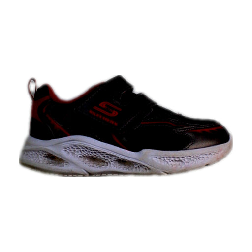 A Black Sneakers from Skechers in size 3T for boy. (Front View)