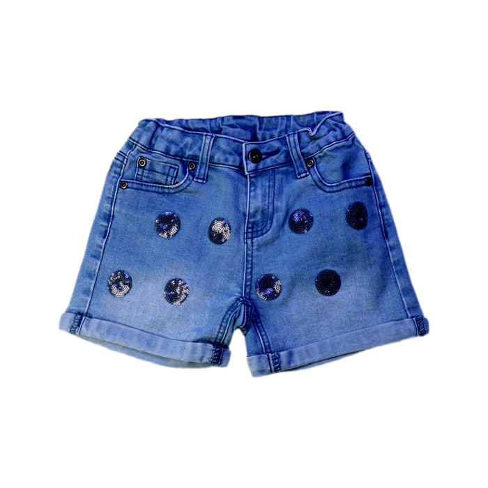 A Blue Shorts from Seed in size 6T for girl. (Front View)