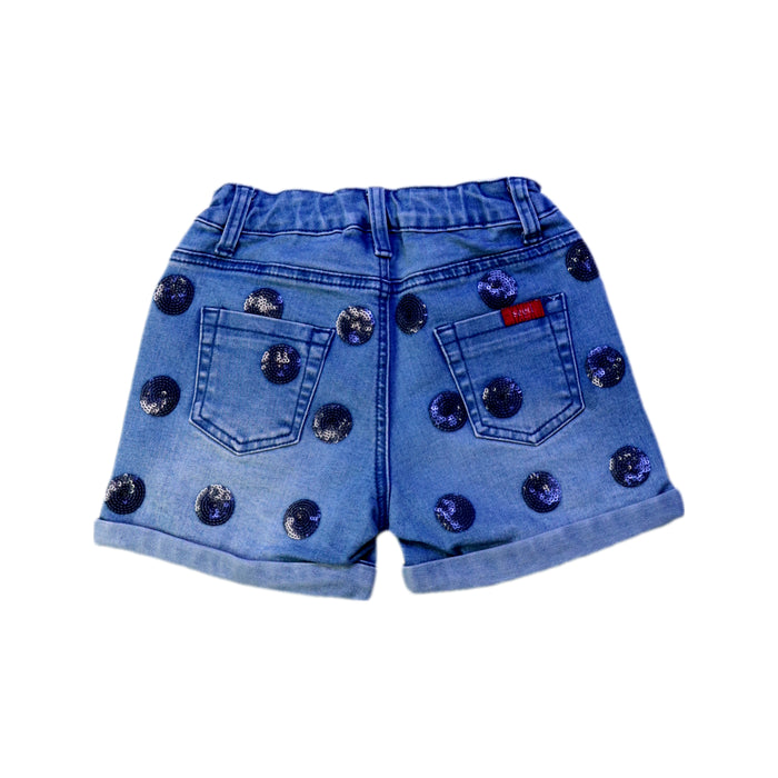 A Blue Shorts from Seed in size 6T for girl. (Back View)