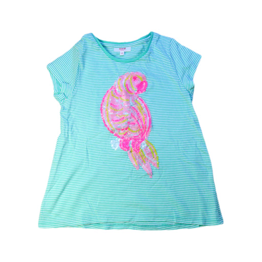 A Green Short Sleeve T Shirts from Seed in size 5T for girl. (Front View)