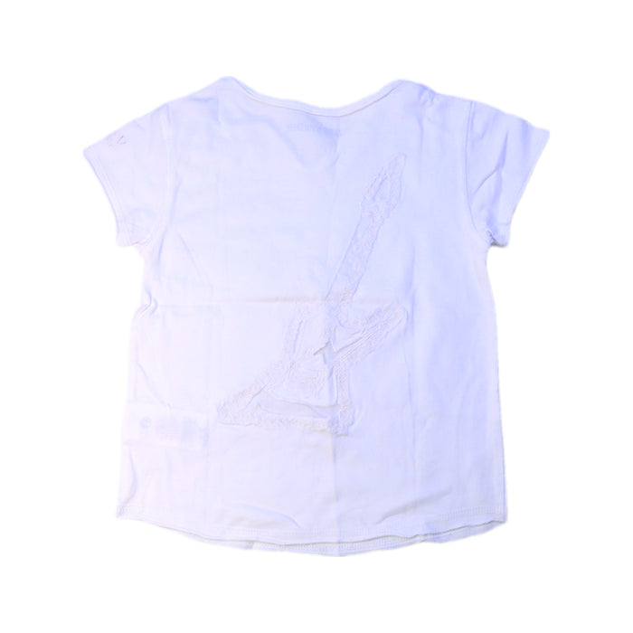 A White Short Sleeve T Shirts from Zadig & Voltaire in size 5T for girl. (Back View)
