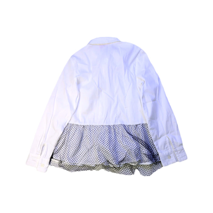 A White Long Sleeve Shirts from Nº21 in size 4T for girl. (Back View)