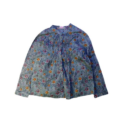 A Blue Long Sleeve Tops from Bonpoint in size 6T for girl. (Front View)
