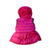A Pink Outerwear Vests from Moncler in size 4T for girl. (Back View)