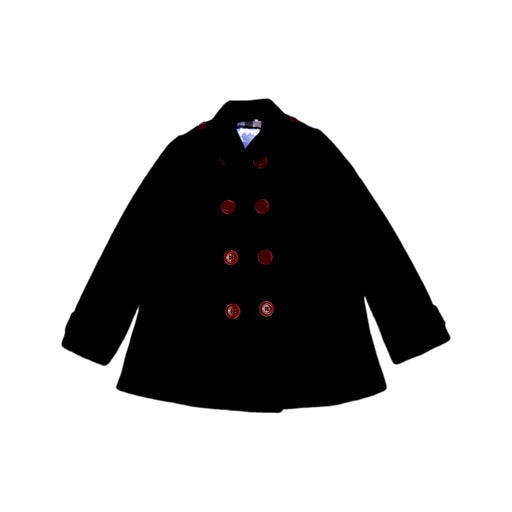 A Black Coats from Burberry in size 6T for girl. (Front View)