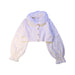 A White Cardigans from Janie & Jack in size 5T for girl. (Front View)