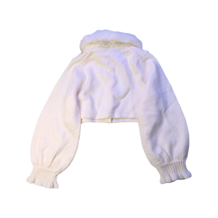 A White Cardigans from Janie & Jack in size 5T for girl. (Back View)