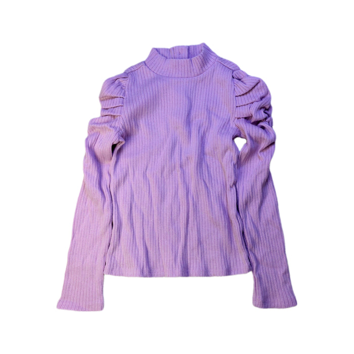 A Purple Long Sleeve Tops from Janie & Jack in size 6T for girl. (Front View)