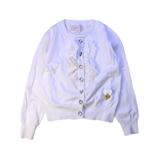 A White Cardigans from Angel's Face in size 4T for girl. (Front View)