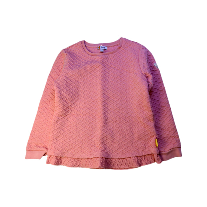 A Pink Long Sleeve Tops from Steiff in size 6T for girl. (Front View)