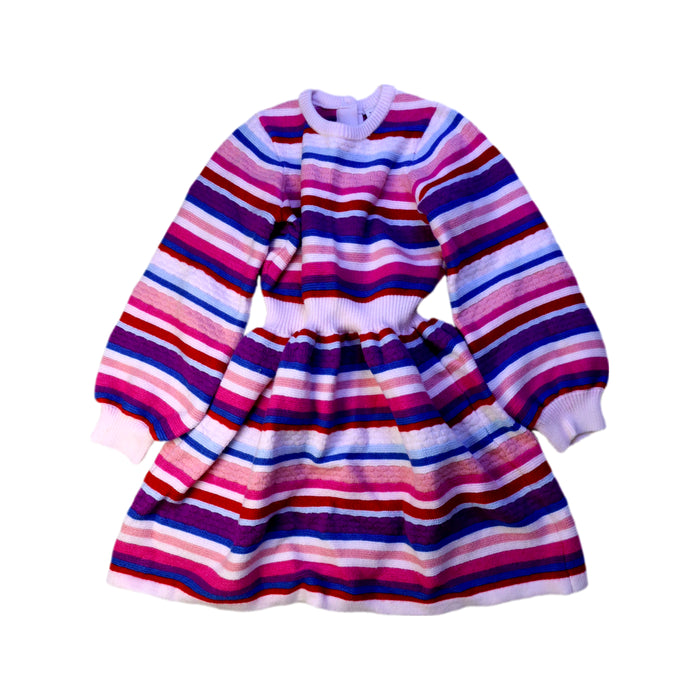 A Multicolour Long Sleeve Dresses from Janie & Jack in size 5T for girl. (Front View)