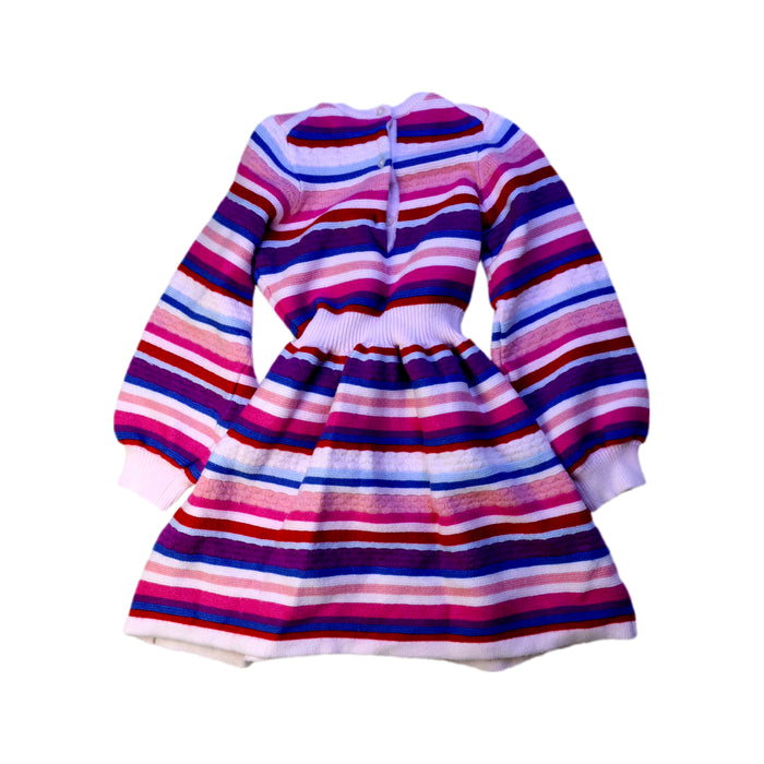 A Multicolour Long Sleeve Dresses from Janie & Jack in size 5T for girl. (Back View)