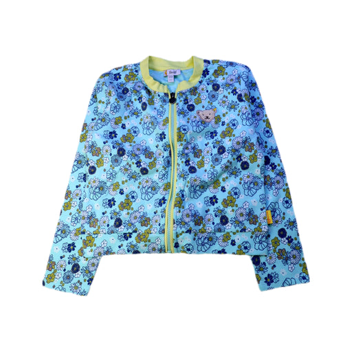 A Blue Lightweight Jackets from Steiff in size 6T for girl. (Front View)