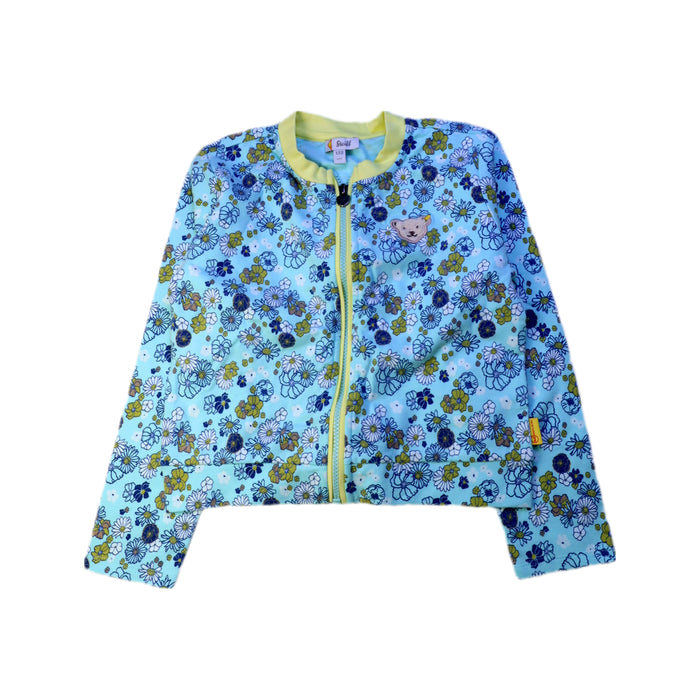 A Blue Lightweight Jackets from Steiff in size 6T for girl. (Front View)