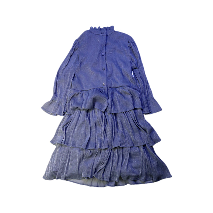A Blue Long Sleeve Dresses from Janie & Jack in size 6T for girl. (Back View)