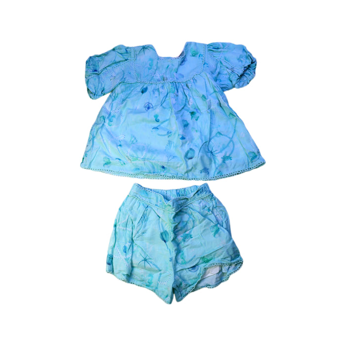 A Blue Shorts Sets from Baker by Ted Baker in size 4T for girl. (Front View)