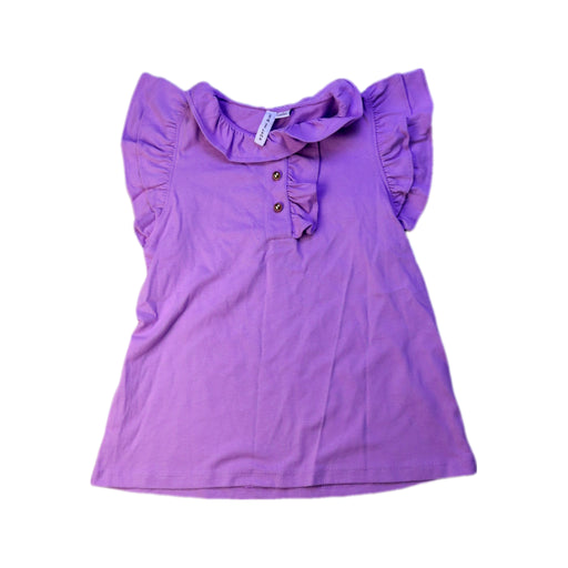 A Purple Sleeveless Tops from Janie & Jack in size 6T for girl. (Front View)
