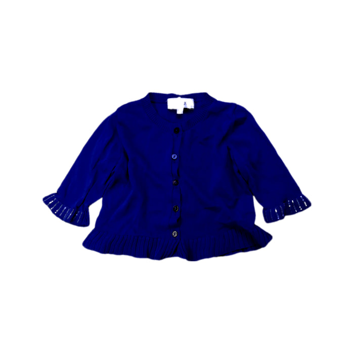 A Blue Cardigans from Simonetta in size 4T for girl. (Front View)