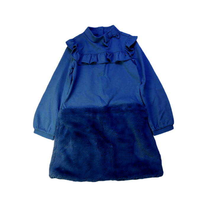 A Blue Long Sleeve Dresses from Janie & Jack in size 6T for girl. (Front View)