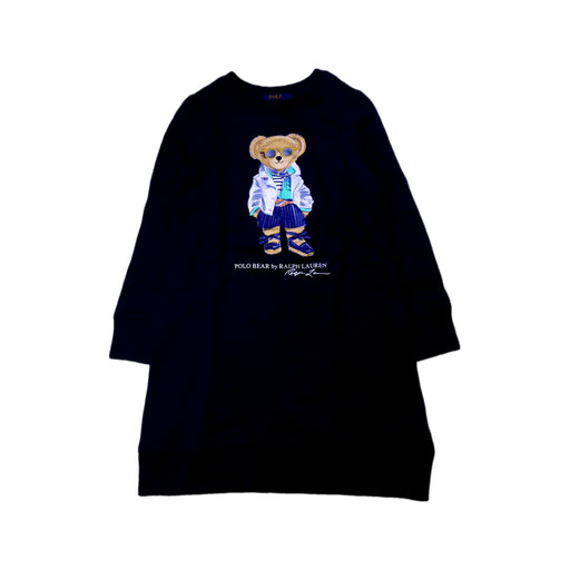 A Black Long Sleeve Dresses from Polo Ralph Lauren in size 7Y for girl. (Front View)