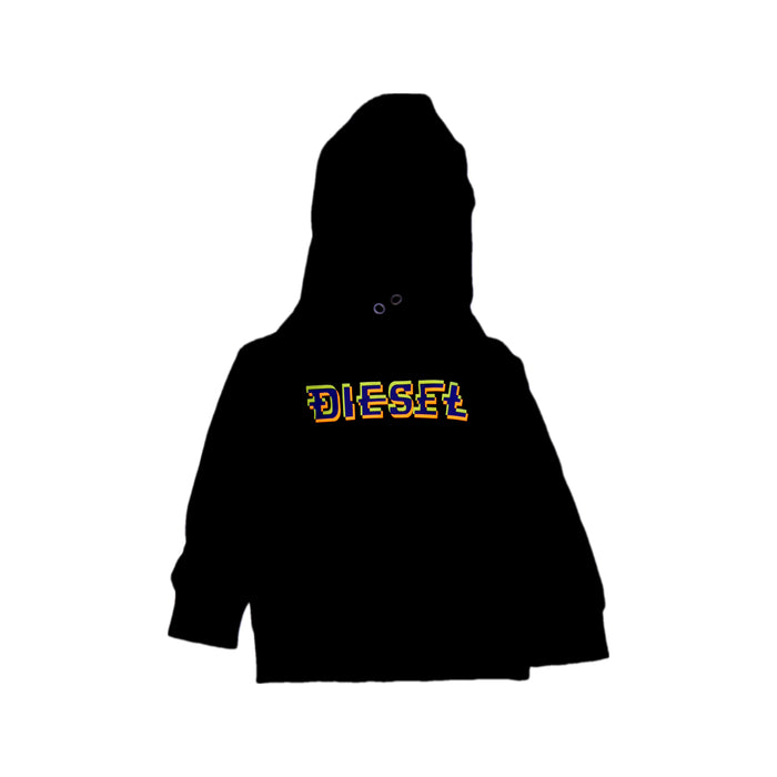 A Black Hooded Sweatshirts from Diesel in size 4T for boy. (Front View)