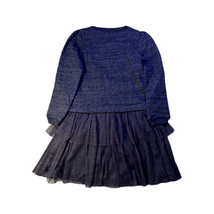 A Grey Long Sleeve Dresses from Crewcuts in size 6T for girl. (Back View)