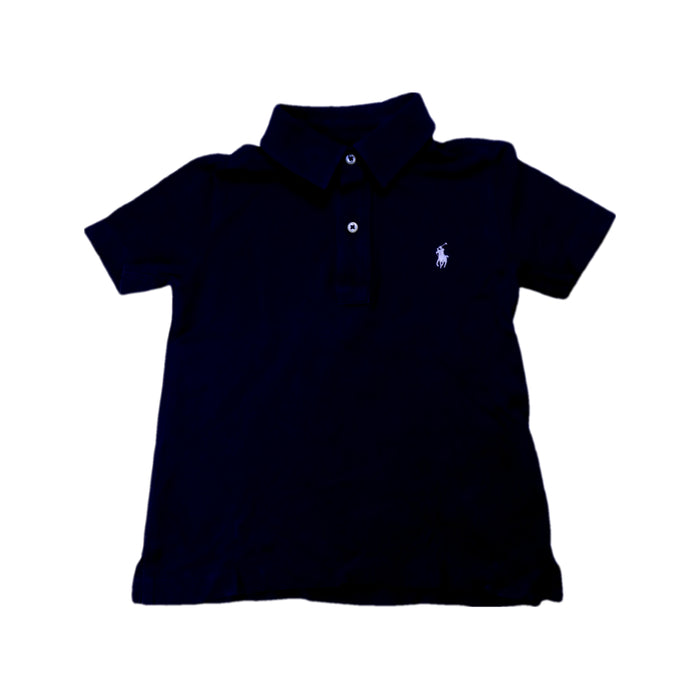 A Navy Short Sleeve Polos from Polo Ralph Lauren in size 3T for boy. (Front View)