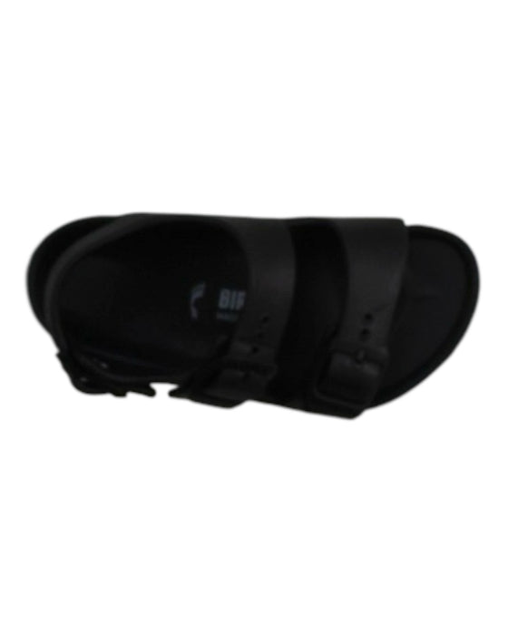 A Black Sandals from Birkenstock in size 3T for neutral. (Front View)