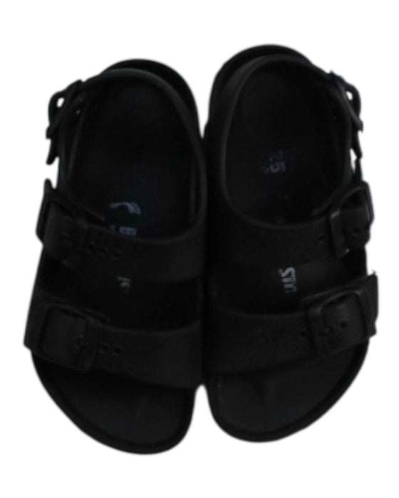 A Black Sandals from Birkenstock in size 3T for neutral. (Back View)