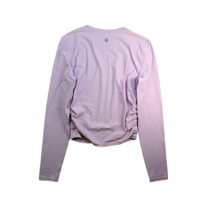 A Pink Long Sleeve Tops from Lululemon in size 7Y for girl. (Back View)