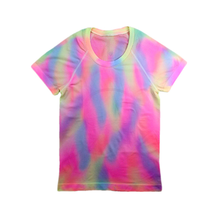 A Multicolour Short Sleeve T Shirts from Lululemon in size 7Y for girl. (Front View)