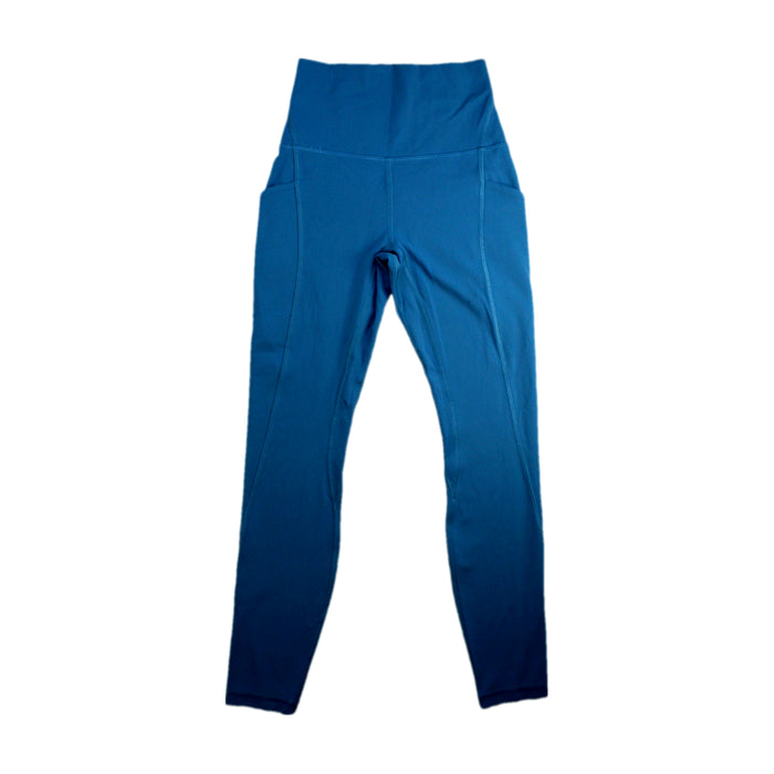 A Blue Active Pants from Lululemon in size 7Y for girl. (Front View)